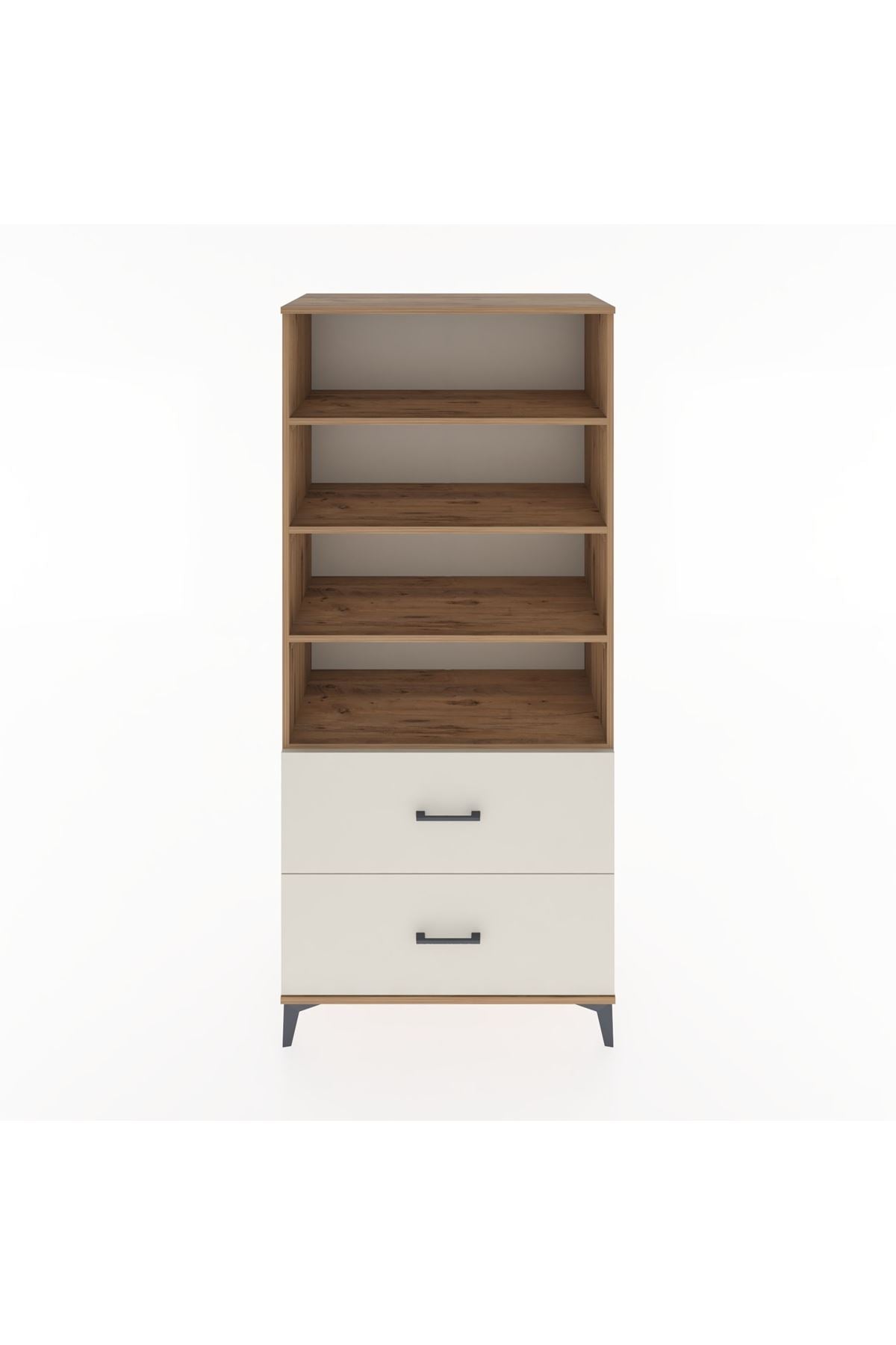 Hyperion Dolap 4 Raflı 2 Çekmeceli 88x44x195 Çam-Aytaşı