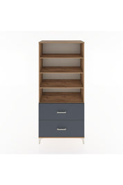 Hyperion Dolap 4 Raflı 2 Çekmeceli 88x44x195 Çam-Antrasit