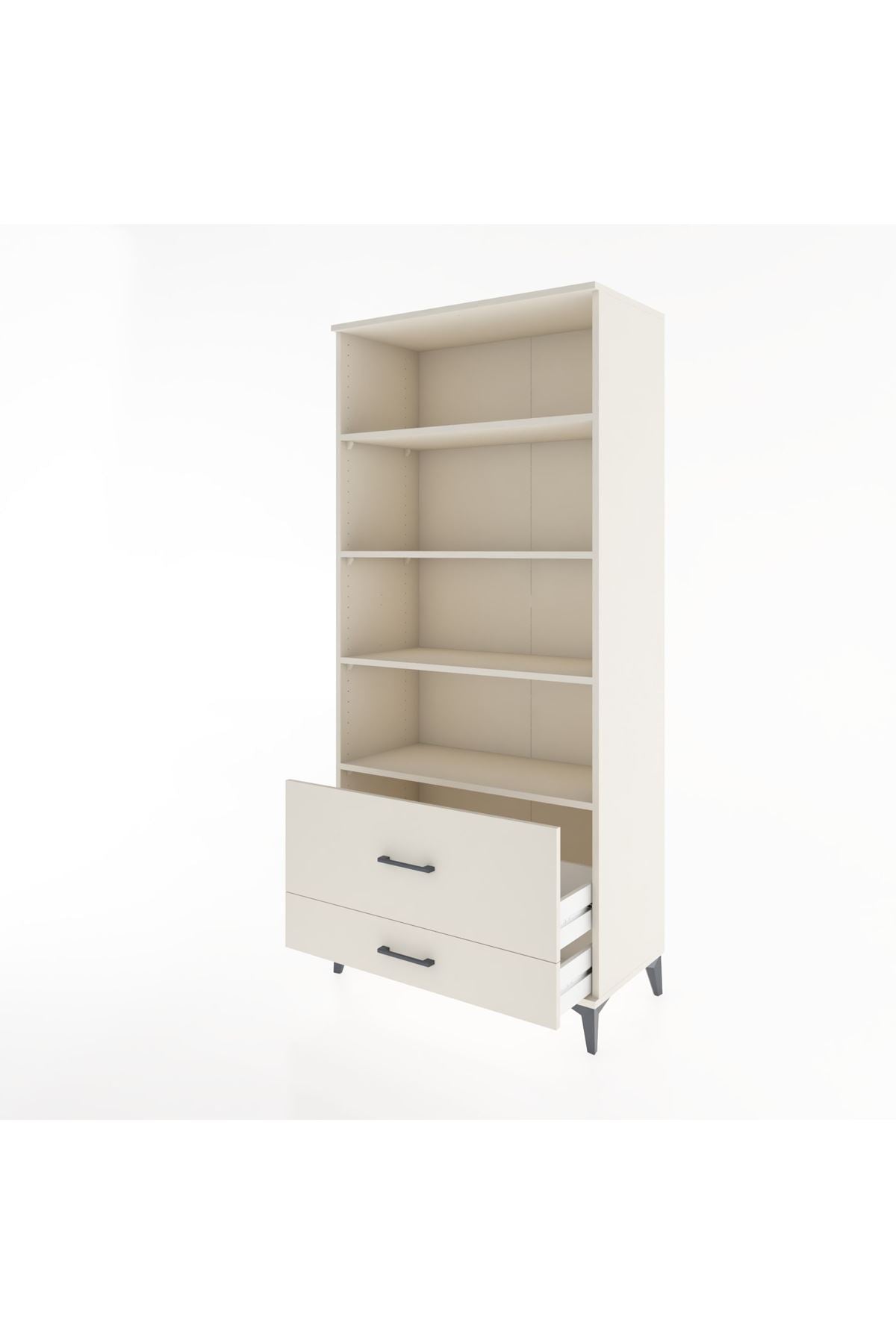 Hyperion Dolap 4 Raflı 2 Çekmeceli 88x44x195 Aytaşı-Aytaşı