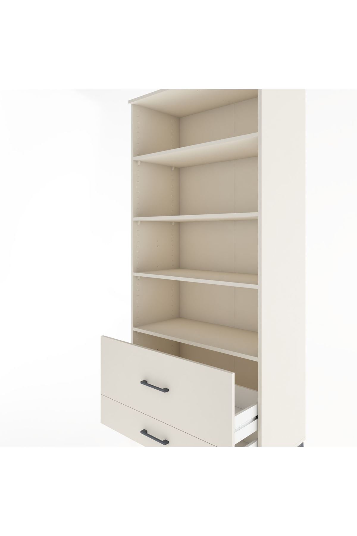 Hyperion Dolap 4 Raflı 2 Çekmeceli 88x44x195 Aytaşı-Aytaşı