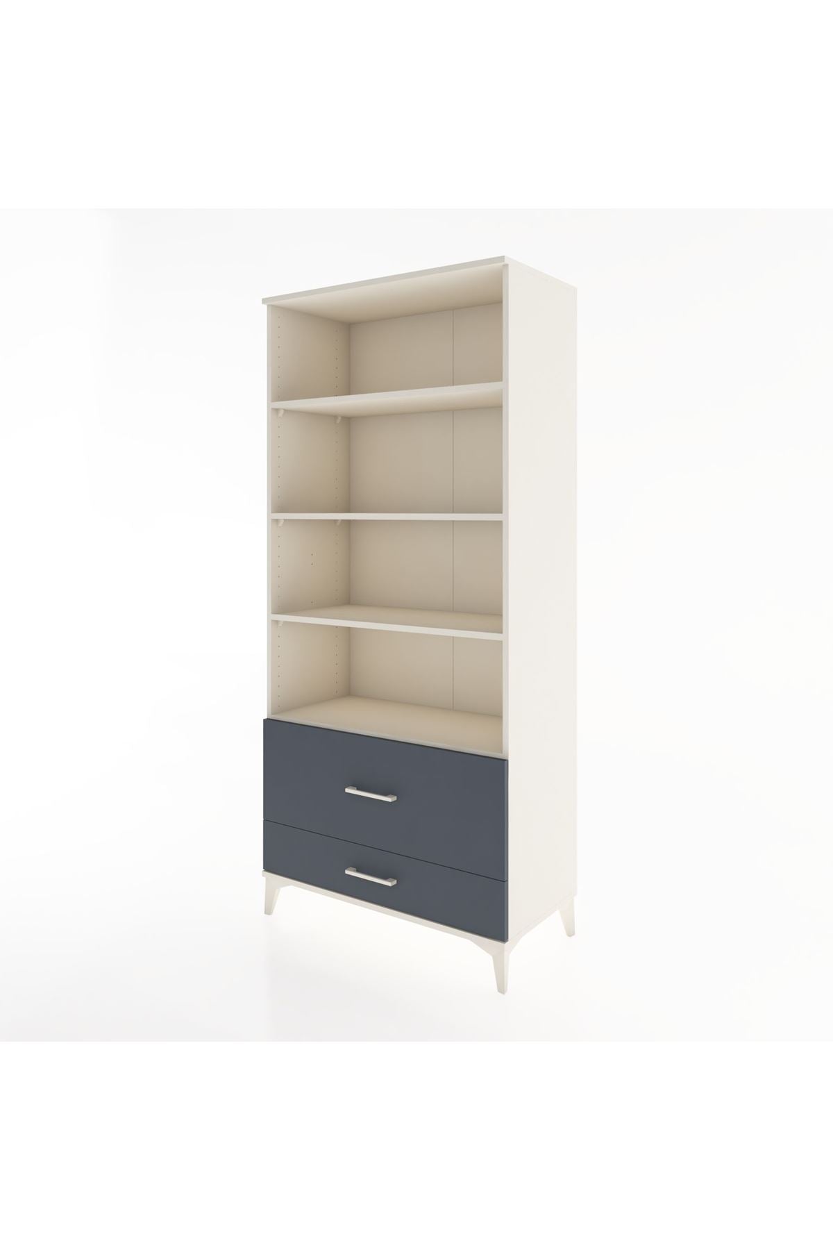 Hyperion Dolap 4 Raflı 2 Çekmeceli 88x44x195 Aytaşı-Antrasit