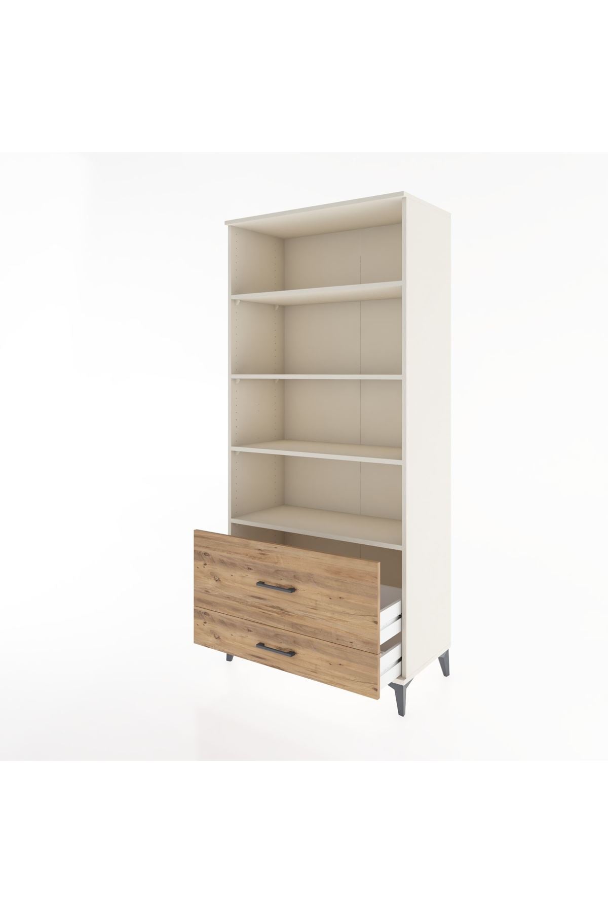 Hyperion Dolap 4 Raflı 2 Çekmeceli 88x44x195 Aytaşı-Çam