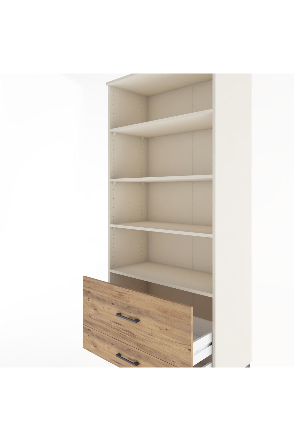 Hyperion Dolap 4 Raflı 2 Çekmeceli 88x44x195 Aytaşı-Çam