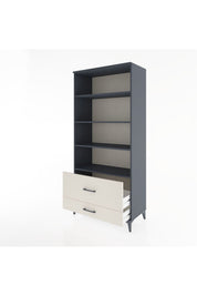 Hyperion Dolap 4 Raflı 2 Çekmeceli 88x44x195 Antrasit-Aytaşı