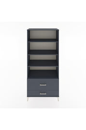 Hyperion Dolap 4 Raflı 2 Çekmeceli 88x44x195 Antrasit-Antrasit