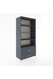 Hyperion Dolap 4 Raflı 2 Çekmeceli 88x44x195 Antrasit-Antrasit