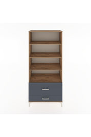 Hyperion Dolap 4 Raflı 2 Çekmeceli 88x44x195 Çam-Antrasit