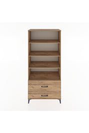 Hyperion Dolap 4 Raflı 2 Çekmeceli 88x44x195 Çam-Çam