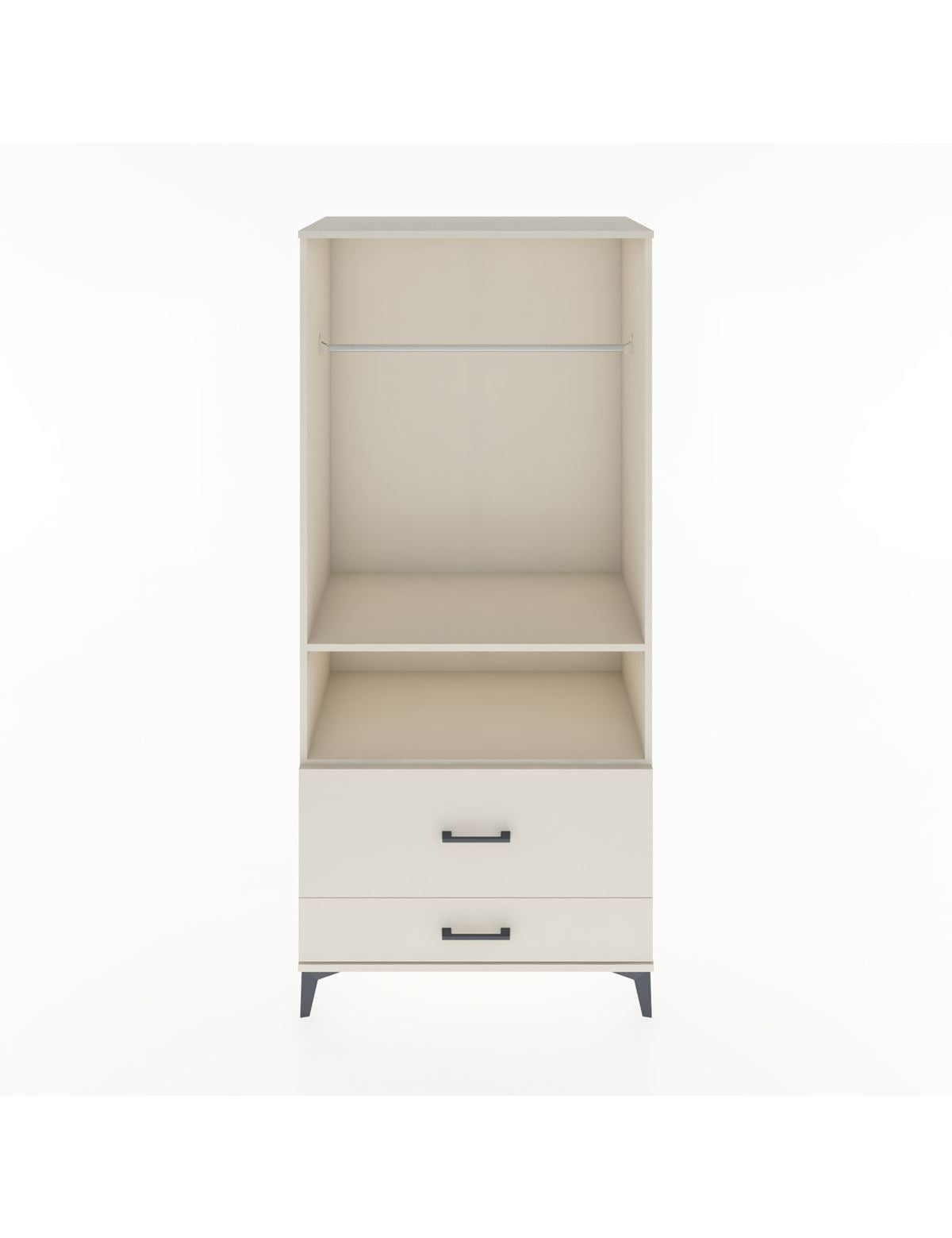 Hyperion Dolap 2 Raflı 2 Çekmeceli Tek Askılı 88x44x195 Aytaşı-Aytaşı