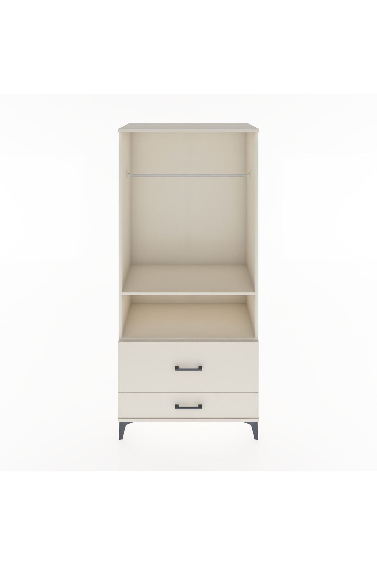 Hyperion Dolap 2 Raflı 2 Çekmeceli Tek Askılı 88x44x195 Aytaşı-Aytaşı