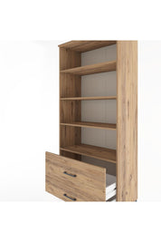 Hyperion Dolap 4 Raflı 2 Çekmeceli 88x44x195 Çam-Çam