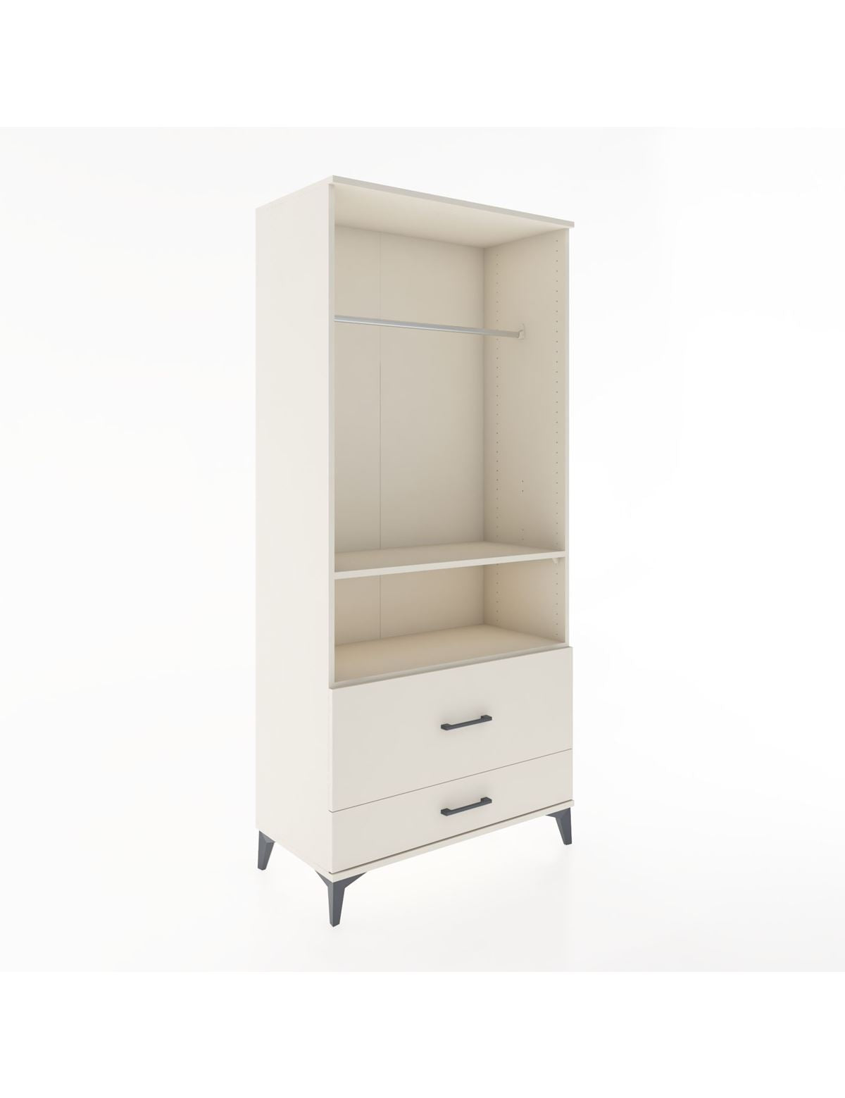 Hyperion Dolap 2 Raflı 2 Çekmeceli Tek Askılı 88x44x195 Aytaşı-Aytaşı