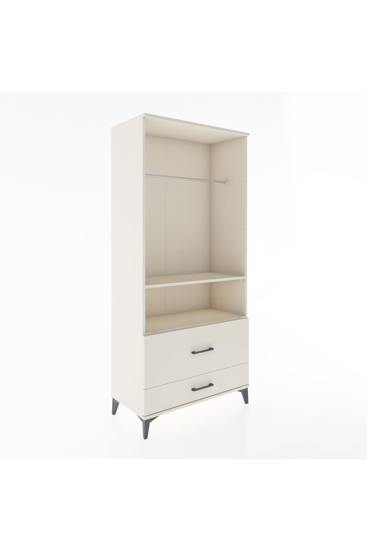 Hyperion Dolap 2 Raflı 2 Çekmeceli Tek Askılı 88x44x195 Aytaşı-Aytaşı