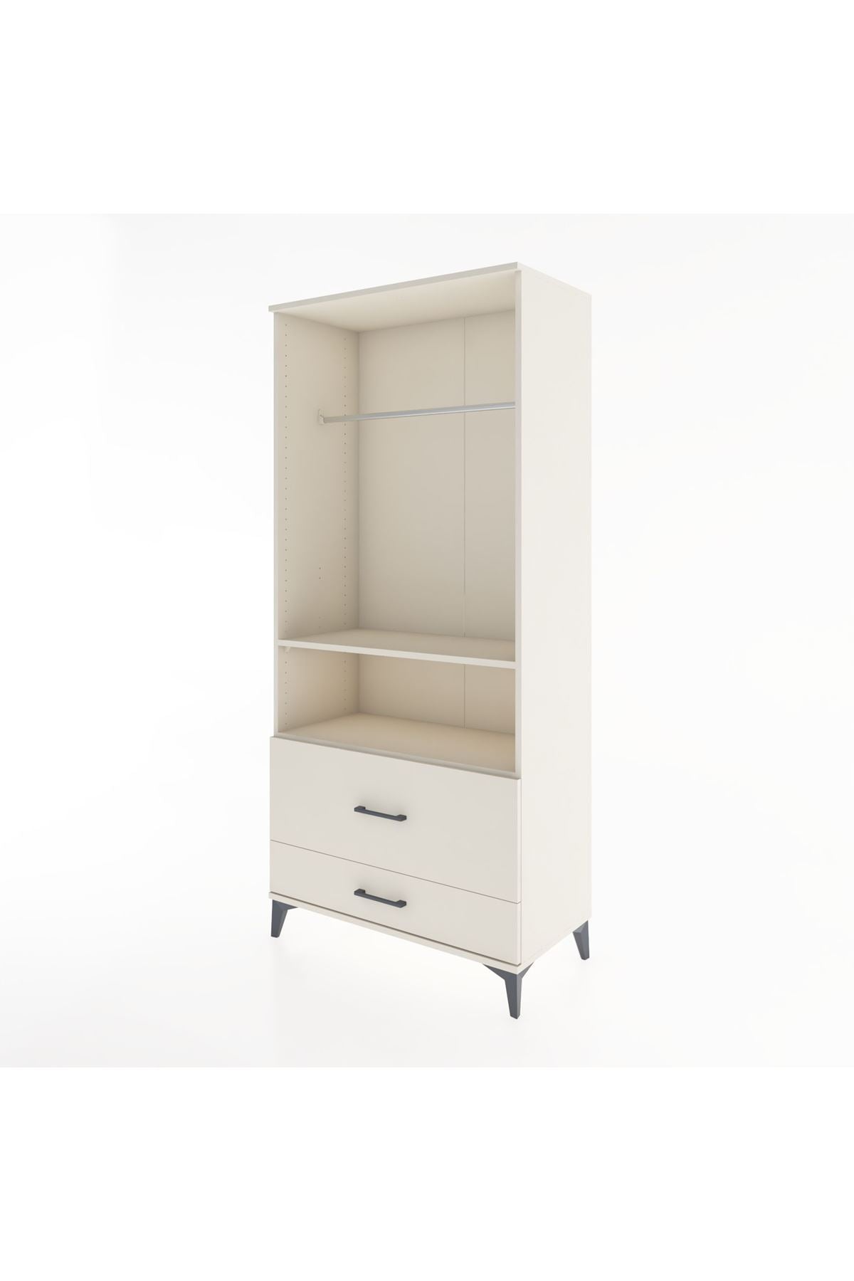 Hyperion Dolap 2 Raflı 2 Çekmeceli Tek Askılı 88x44x195 Aytaşı-Aytaşı