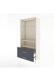 Hyperion Dolap 2 Raflı 2 Çekmeceli Tek Askılı 88x44x195 Aytaşı-Antrasit