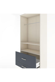 Hyperion Dolap 2 Raflı 2 Çekmeceli Tek Askılı 88x44x195 Aytaşı-Antrasit