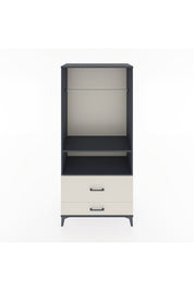 Hyperion Dolap 2 Raflı 2 Çekmeceli Tek Askılı 88x44x195 Antrasit-Aytaşı