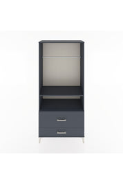 Hyperion Dolap 2 Raflı 2 Çekmeceli Tek Askılı 88x44x195 Antrasit-Antrasit