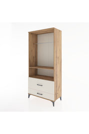 Hyperion Dolap 2 Raflı 2 Çekmeceli Tek Askılı 88x44x195 Çam-Aytaşı