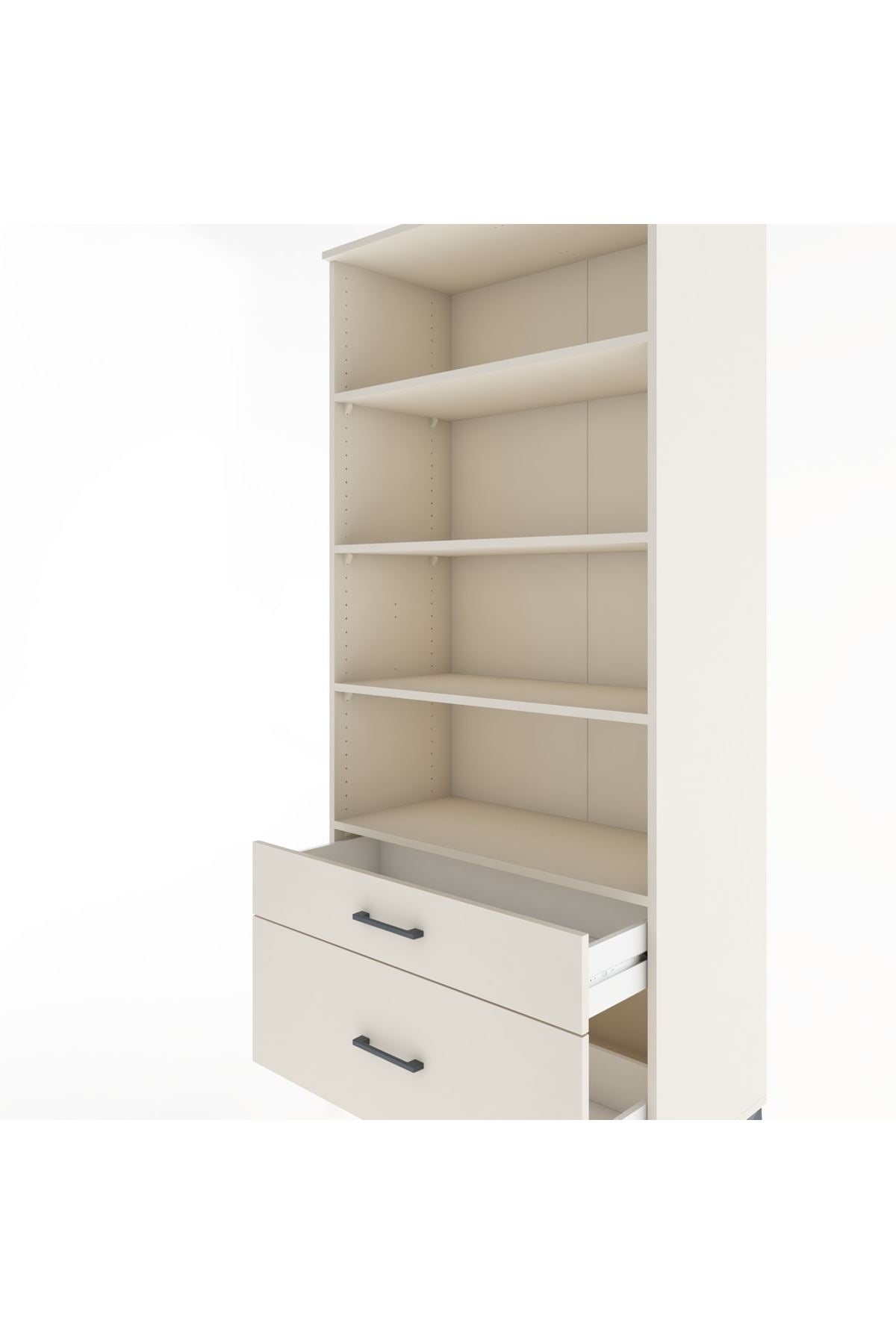 Hyperion Dolap 4 Raflı 2 Çekmeceli 88x44x195 Aytaşı-Aytaşı