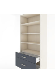 Hyperion Dolap 4 Raflı 2 Çekmeceli 88x44x195 Aytaşı-Antrasit