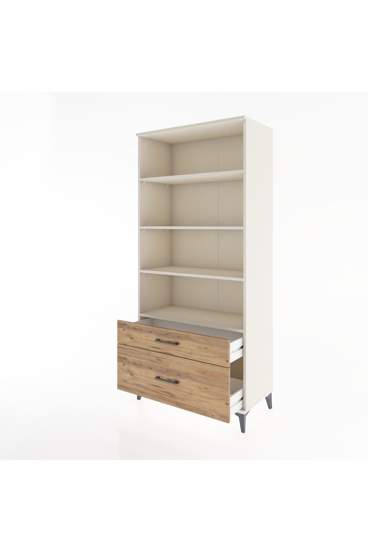 Hyperion Dolap 4 Raflı 2 Çekmeceli 88x44x195 Aytaşı-Çam