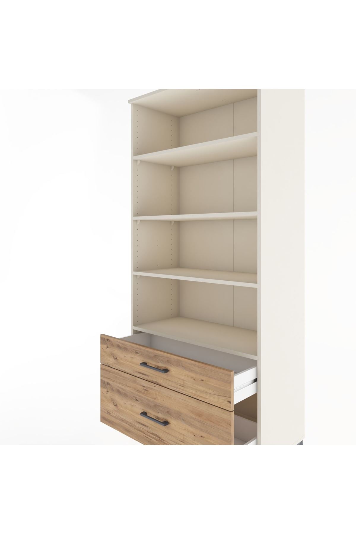 Hyperion Dolap 4 Raflı 2 Çekmeceli 88x44x195 Aytaşı-Çam