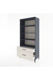 Hyperion Dolap 4 Raflı 2 Çekmeceli 88x44x195 Antrasit-Aytaşı