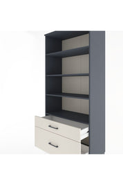 Hyperion Dolap 4 Raflı 2 Çekmeceli 88x44x195 Antrasit-Aytaşı