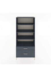 Hyperion Dolap 4 Raflı 2 Çekmeceli 88x44x195 Antrasit-Antrasit