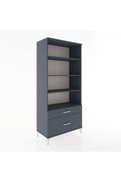 Hyperion Dolap 4 Raflı 2 Çekmeceli 88x44x195 Antrasit-Antrasit