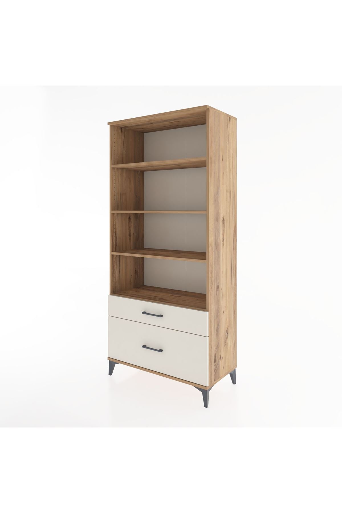 Hyperion Dolap 4 Raflı 2 Çekmeceli 88x44x195 Çam-Aytaşı