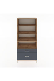 Hyperion Dolap 4 Raflı 2 Çekmeceli 88x44x195 Çam-Antrasit
