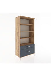 Hyperion Dolap 4 Raflı 2 Çekmeceli 88x44x195 Çam-Antrasit