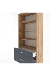 Hyperion Dolap 4 Raflı 2 Çekmeceli 88x44x195 Çam-Antrasit