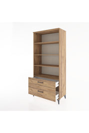 Hyperion Dolap 4 Raflı 2 Çekmeceli 88x44x195 Çam-Çam