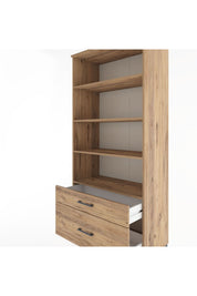 Hyperion Dolap 4 Raflı 2 Çekmeceli 88x44x195 Çam-Çam