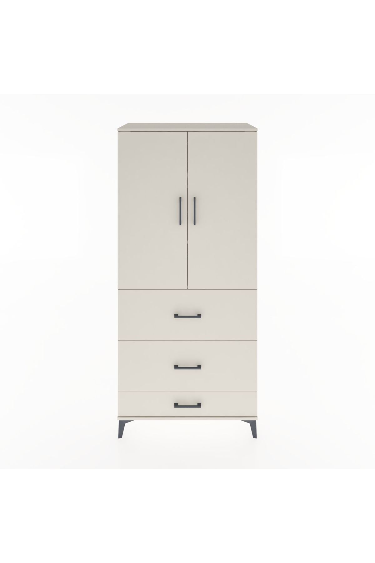 Hyperion Dolap 3 Raflı 3 Çekmeceli 2 Kapaklı 88x44x195 Aytaşı-Aytaşı