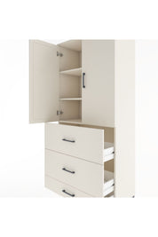 Hyperion Dolap 3 Raflı 3 Çekmeceli 2 Kapaklı 88x44x195 Aytaşı-Aytaşı