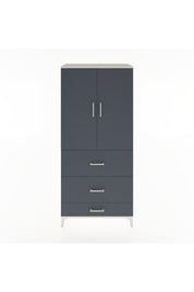 Hyperion Dolap 3 Raflı 3 Çekmeceli 2 Kapaklı 88x44x195 Aytaşı-Antrasit