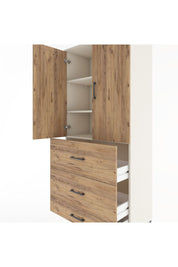 Hyperion Dolap 3 Raflı 3 Çekmeceli 2 Kapaklı 88x44x195 Aytaşı-Çam