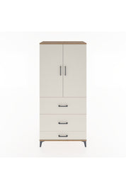 Hyperion Dolap 3 Raflı 3 Çekmeceli 2 Kapaklı 88x44x195 Çam-Aytaşı