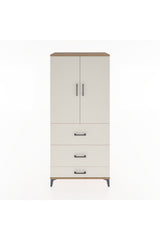Hyperion Dolap 3 Raflı 3 Çekmeceli 2 Kapaklı 88x44x195