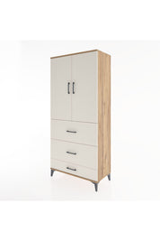 Hyperion Dolap 3 Raflı 3 Çekmeceli 2 Kapaklı 88x44x195 Çam-Aytaşı