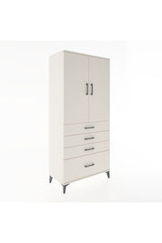 Hyperion Dolap Tek Raflı 4 Çekmeceli Tek Askılı 88x44x195 Aytaşı-Aytaşı