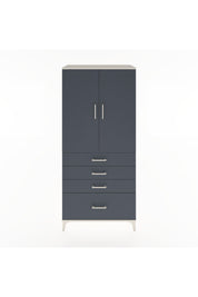 Hyperion Dolap Tek Raflı 4 Çekmeceli Tek Askılı 88x44x195 Aytaşı-Antrasit