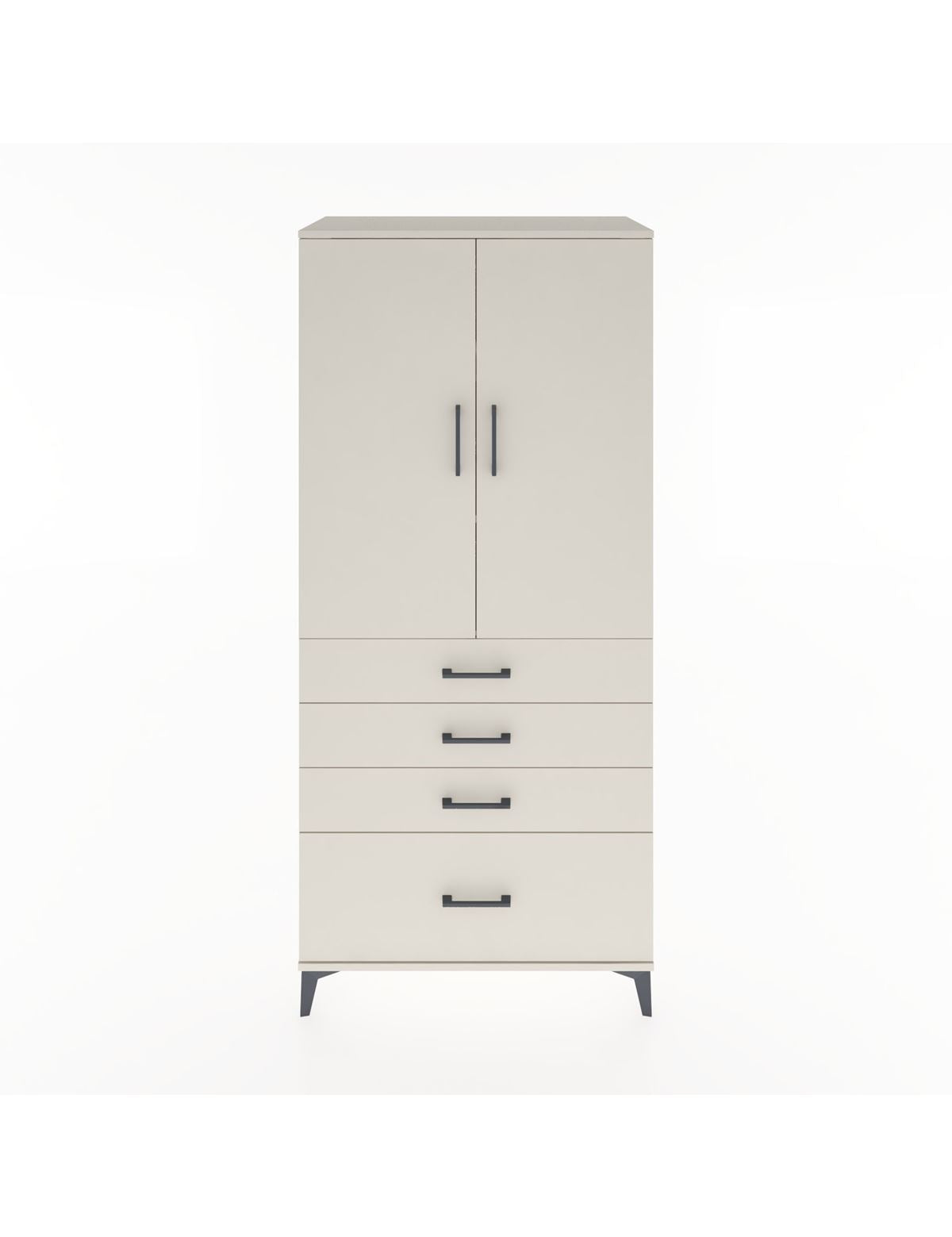 Hyperion Dolap 3 Raflı 4 Çekmeceli 2 Kapaklı 88x44x195 Aytaşı-Aytaşı