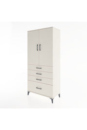 Hyperion Dolap 3 Raflı 4 Çekmeceli 2 Kapaklı 88x44x195 Aytaşı-Aytaşı