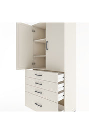 Hyperion Dolap 3 Raflı 4 Çekmeceli 2 Kapaklı 88x44x195 Aytaşı-Aytaşı