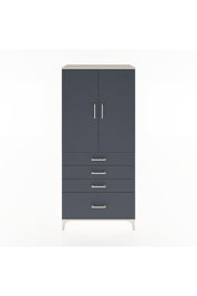 Hyperion Dolap 3 Raflı 4 Çekmeceli 2 Kapaklı 88x44x195 Aytaşı-Antrasit